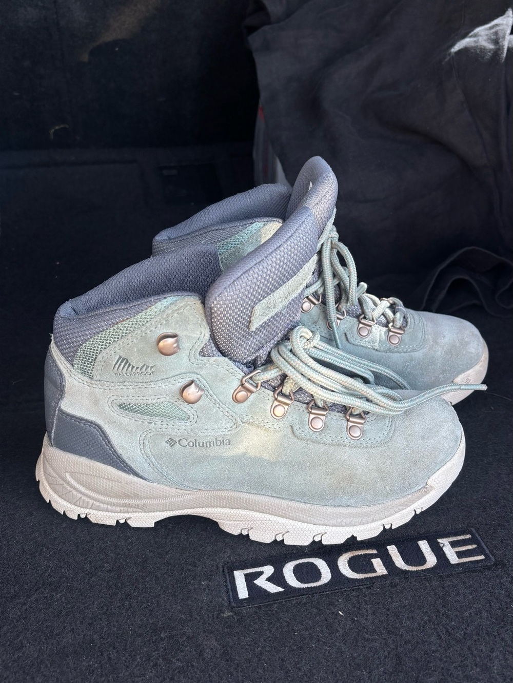 Columbia Women's Light Teal Lace-Up Hiking Boots